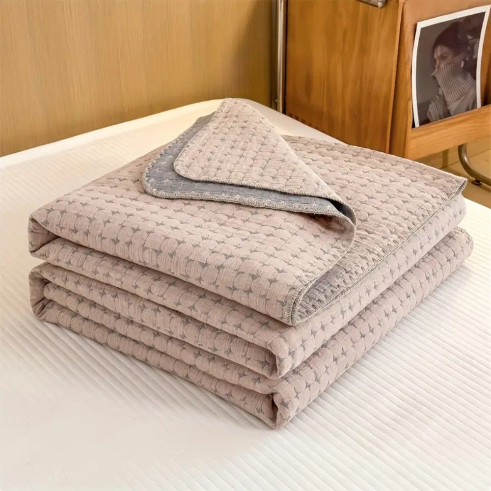 Nordéa Luxe Cotton Blanket – Reversible Design for a Stylish & Cozy Interior