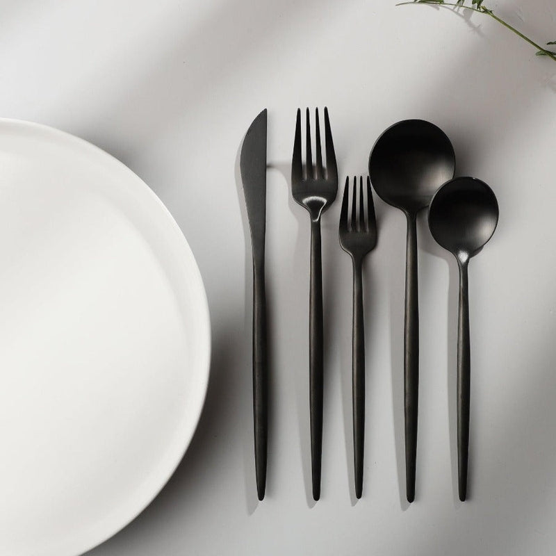 PureForma – Minimalist Cutlery Set of Stainless Steel with Matte Finished Design