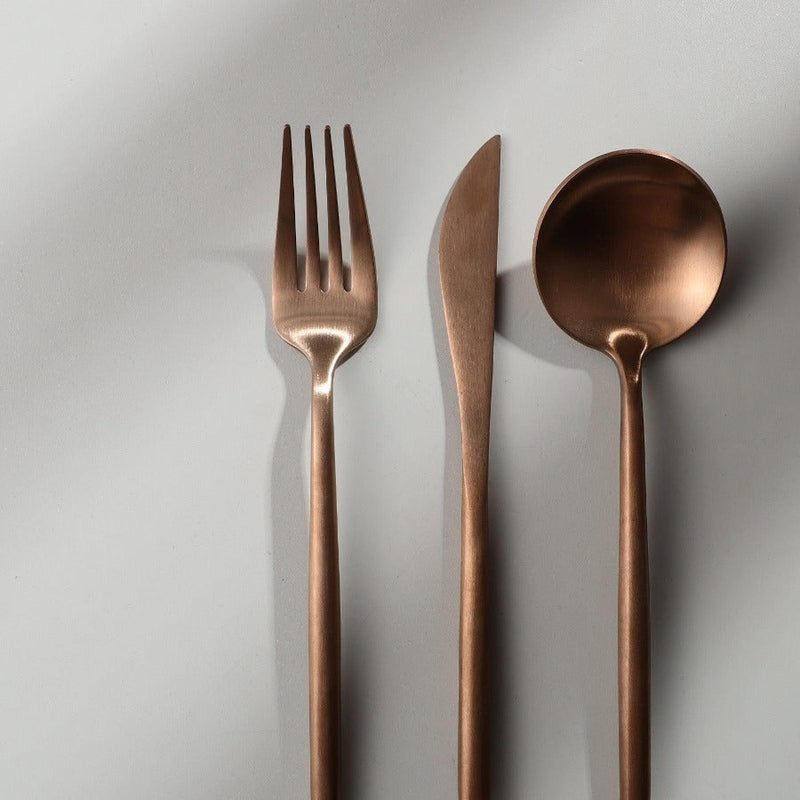 PureForma – Minimalist Cutlery Set of Stainless Steel with Matte Finished Design