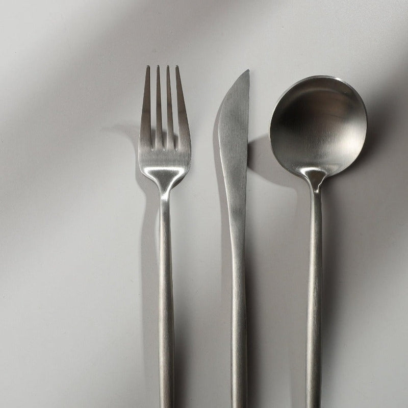 PureForma – Minimalist Cutlery Set of Stainless Steel with Matte Finished Design