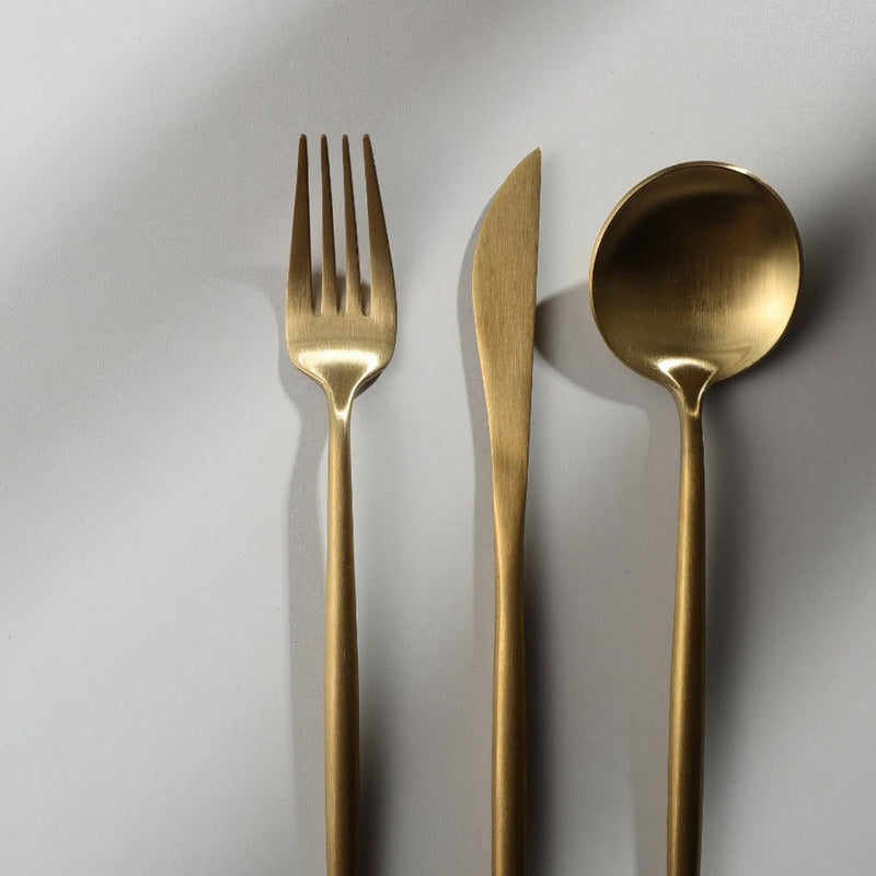 PureForma – Minimalist Cutlery Set of Stainless Steel with Matte Finished Design