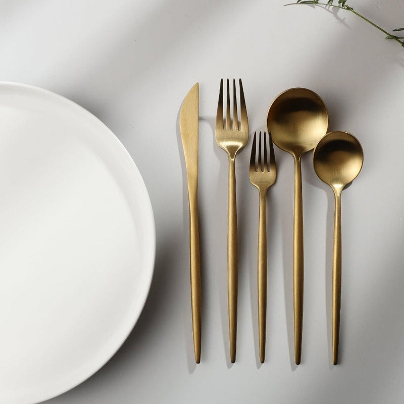 PureForma – Minimalist Cutlery Set of Stainless Steel with Matte Finished Design