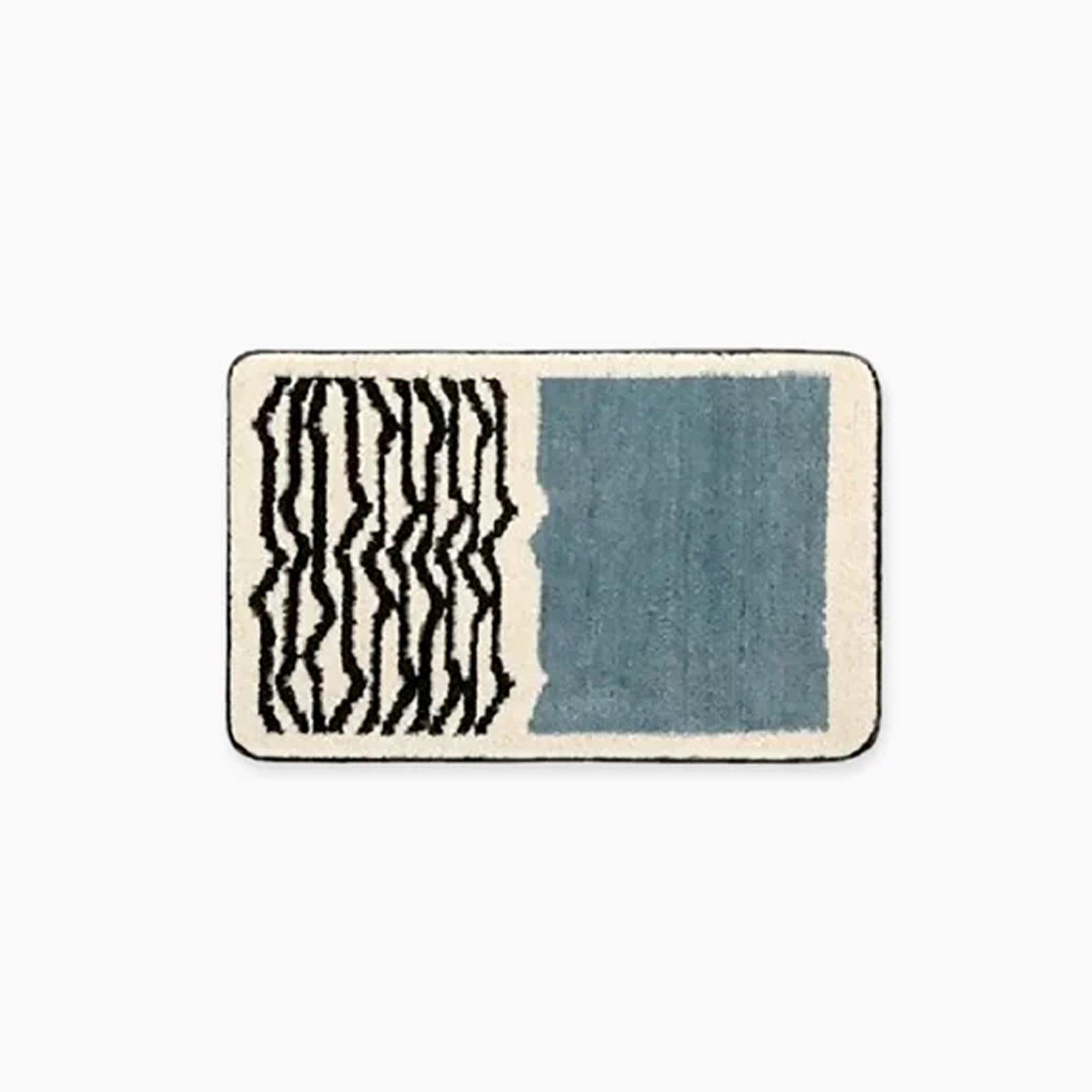 NordicFlow – Luxe Handmade Bath Mat with Abstract Design for Stylish Bathrooms