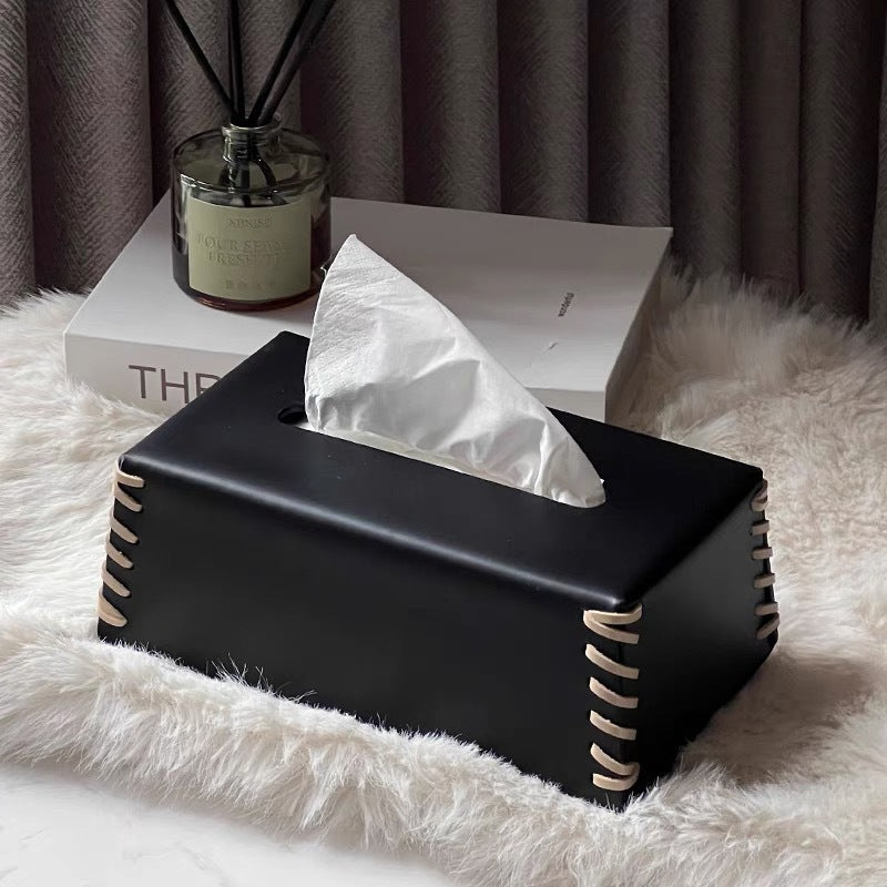 Harlo Élite – Luxury Leather Tissue Box with Refined Details