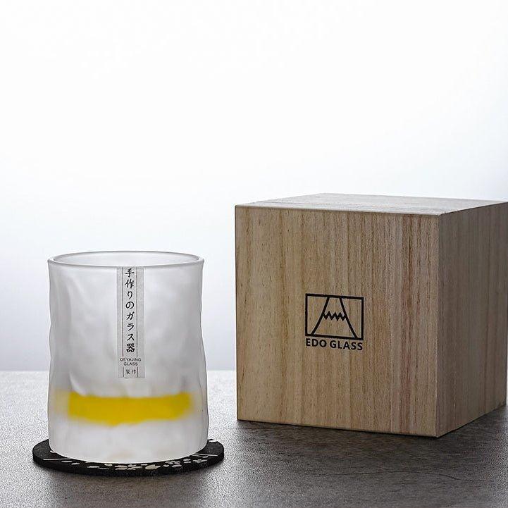 EdoGlacier – Handcrafted Edo Kiriko Whisky Glass in Luxury Wooden Gift Box