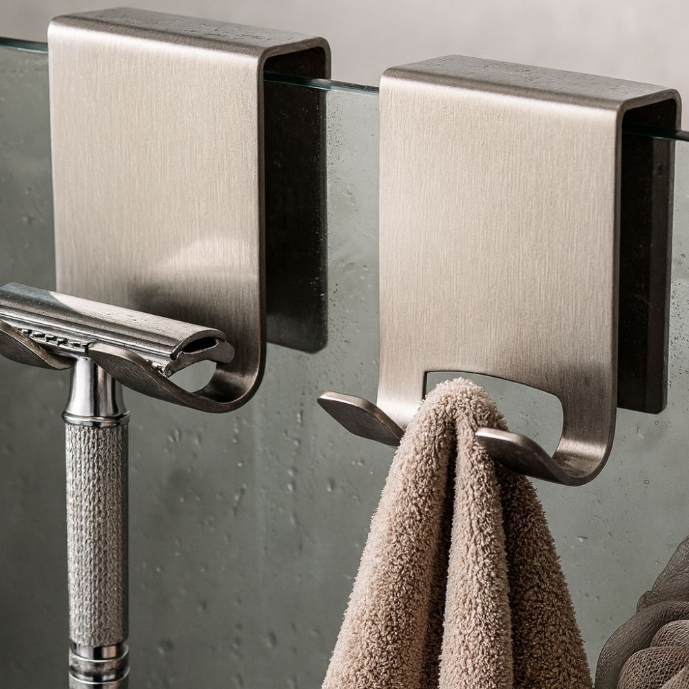 AquaLuxe Stainless Steel Shower Hooks – Elegant & Durable Design for a Stylish Bathroom