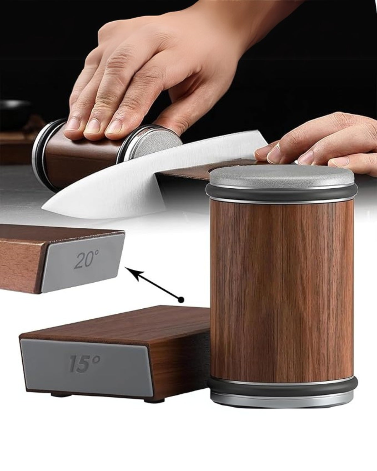 EdgeMaster – Luxe Roterende Messenslijper voor Moeiteloze Precisie