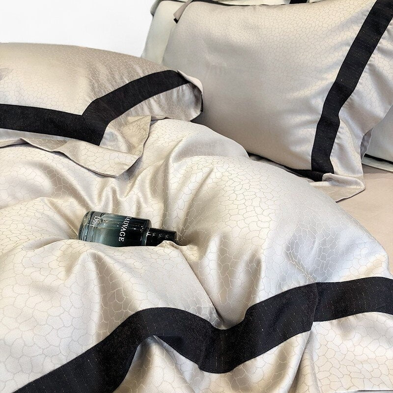 Élégance Le Luxe – Egyptisch Katoenen Dekbedovertrek voor Ultiem Slaapcomfort