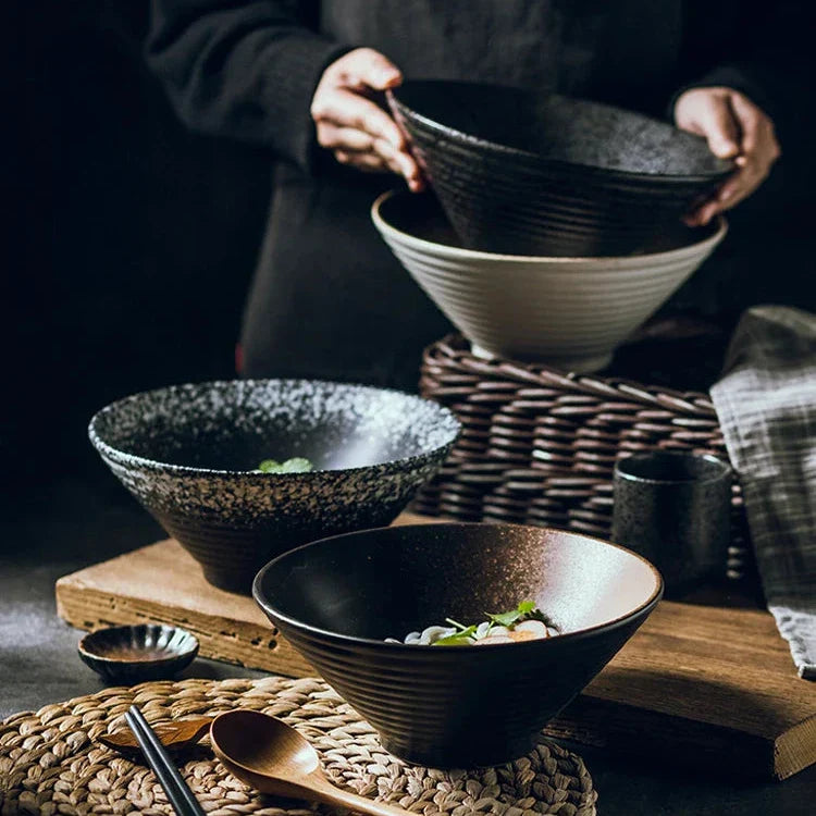 ZenBowl – Handmade Japanese Ceramic Ramen Bowl with Authentic Artisan Finish
