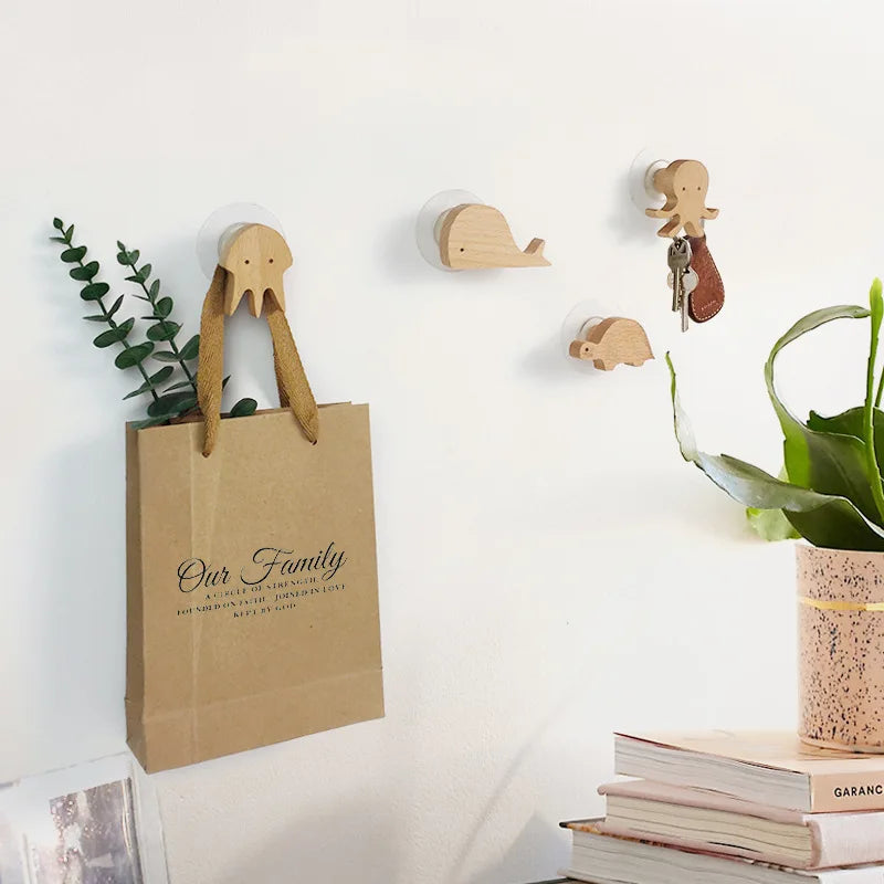 NordicPals – Playful Wooden Wall Hooks with Scandinavian Elegance