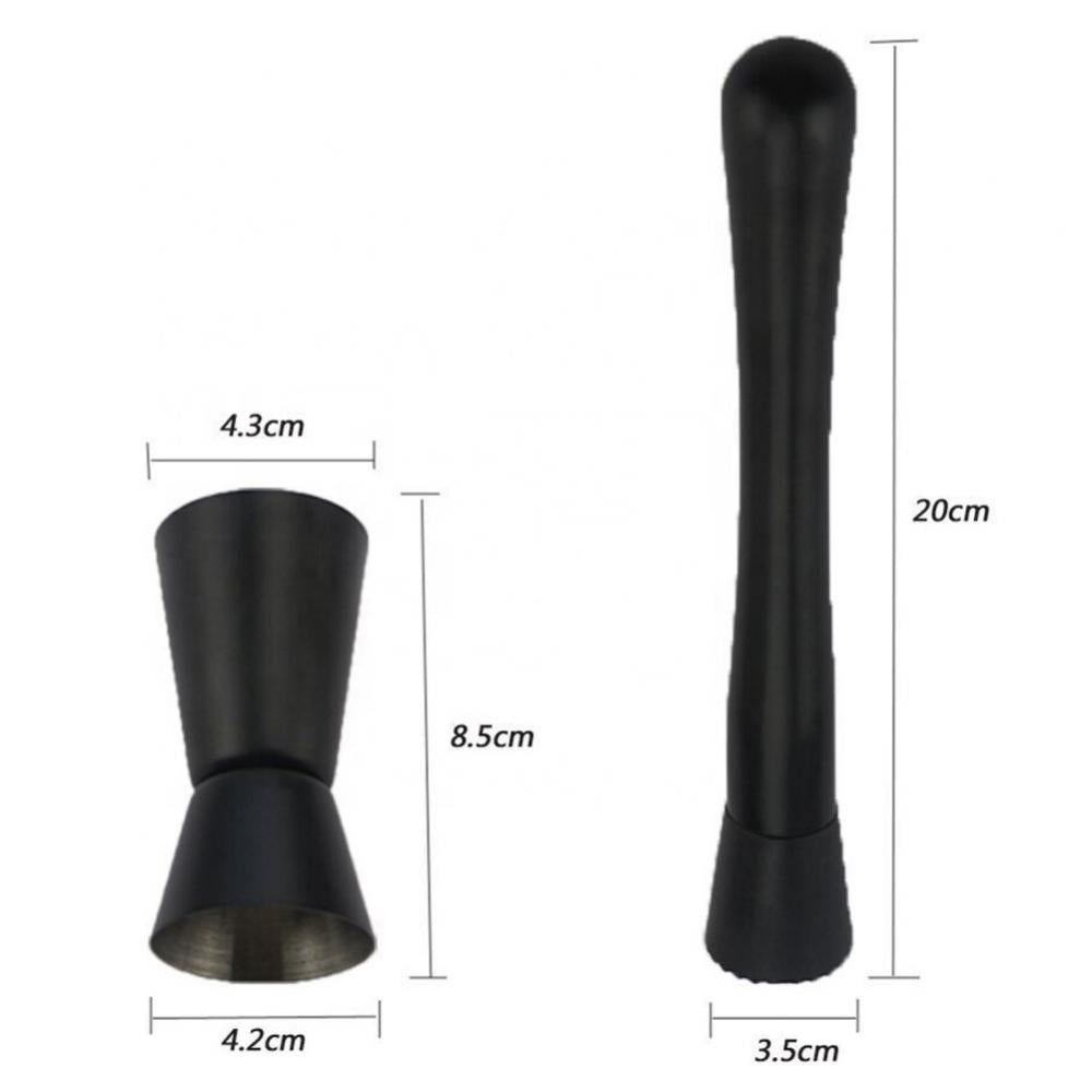 GhostMix – Ghost Black Matte Cocktail Shaker Set with Luxury Finish