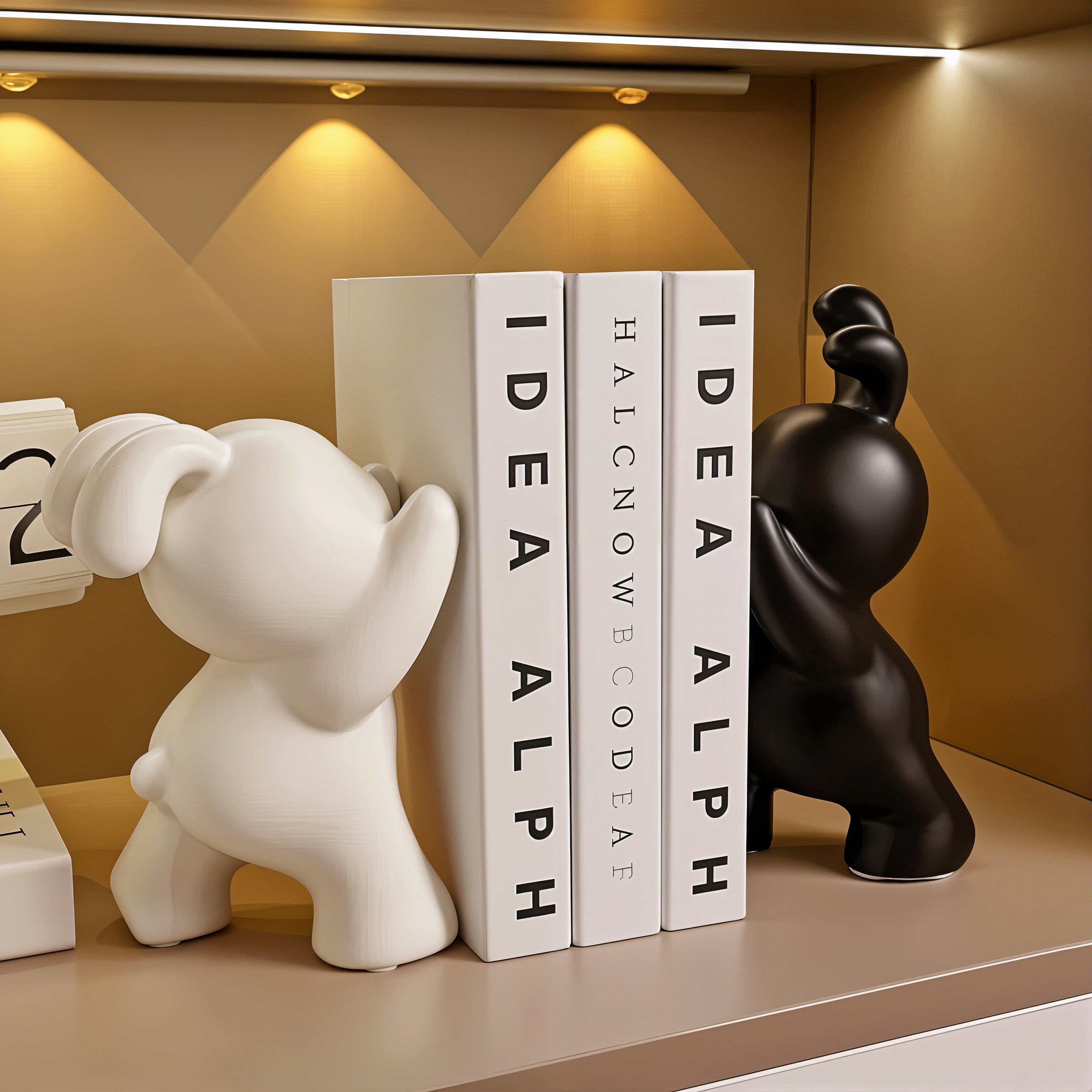 ArtBunny – Modern Rabbit Bookends with Stylish Finish