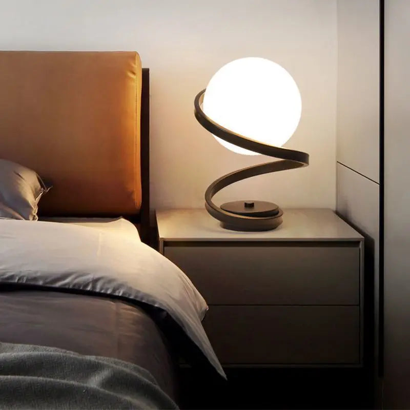 SpiraGlow – Elegant Table Lamp with Unique Design