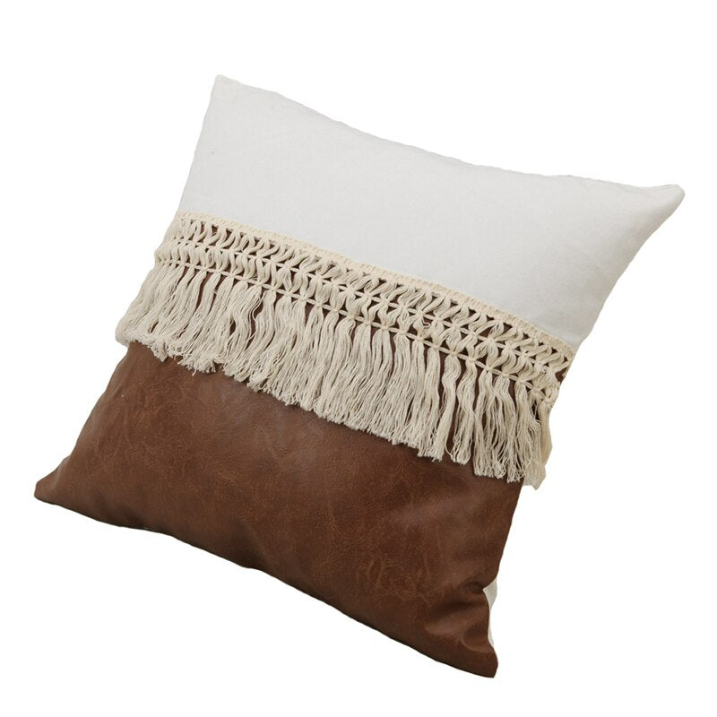 LumiTassel Luxe Pillowcase Set – Boho Elegance for a Stylish Interior