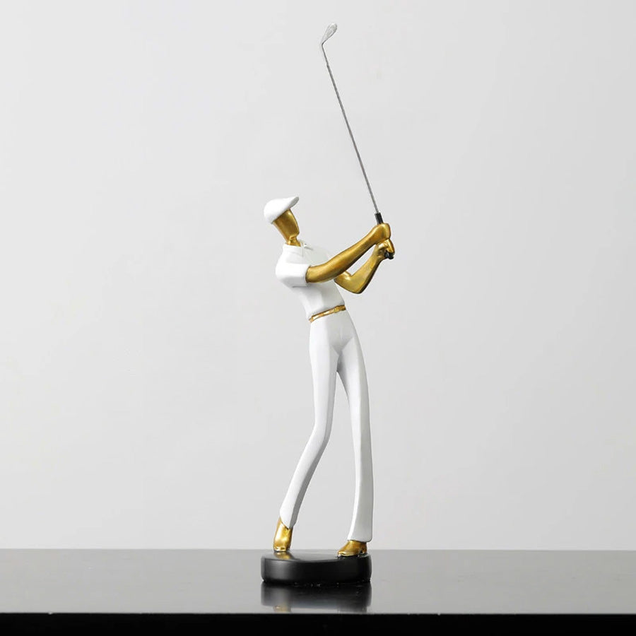 Gilded Motion – Figurines with Dynamic Golf Swing