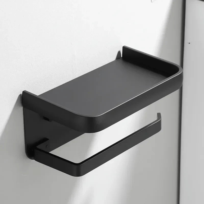 AeroShelf – Modern Toilet Paper Holder with Stylish Storage Shelf