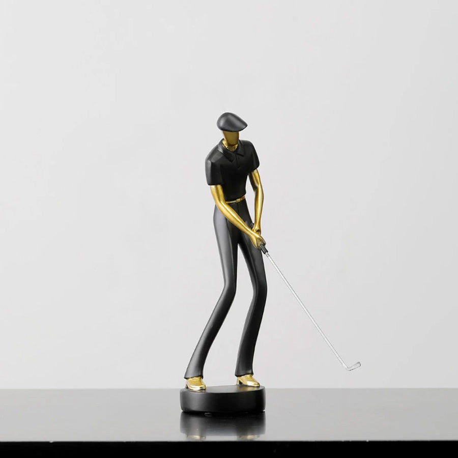 Gilded Motion – Figurines with Dynamic Golf Swing