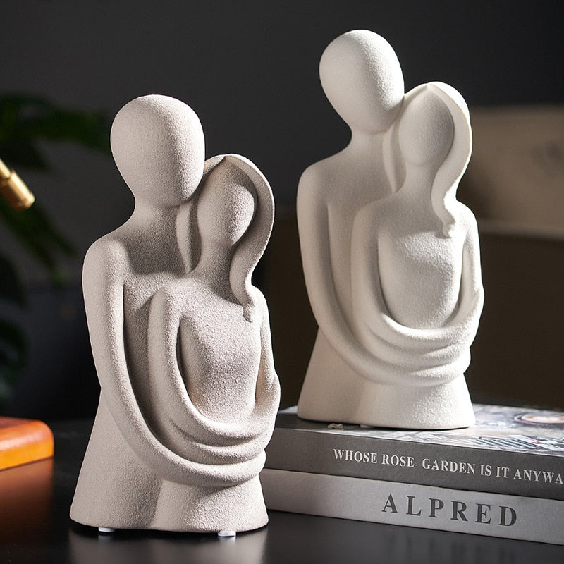 EternaLuxe – Ceramic Statue of Eternal Love with Modern Elegance