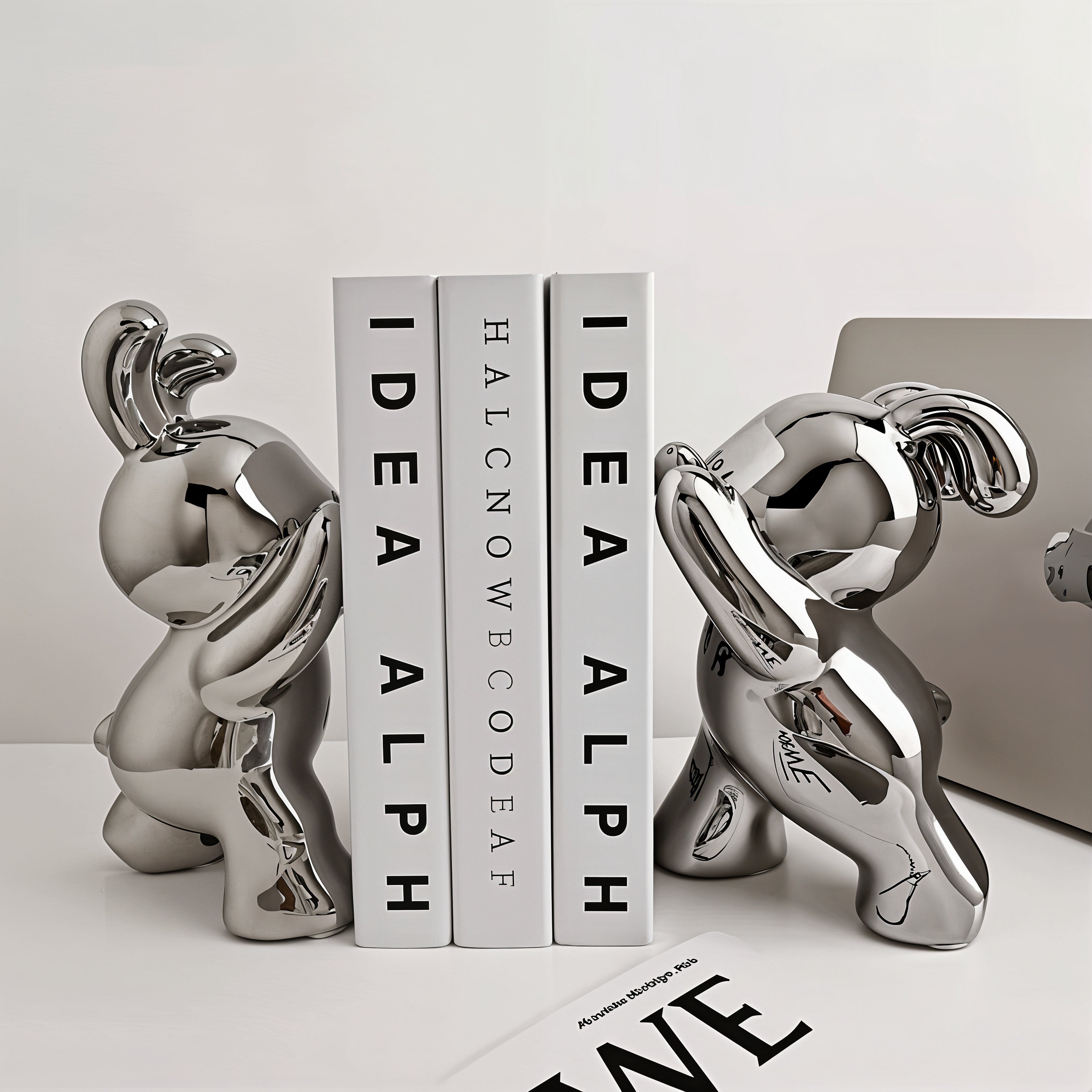 ArtBunny – Modern Rabbit Bookends with Stylish Finish