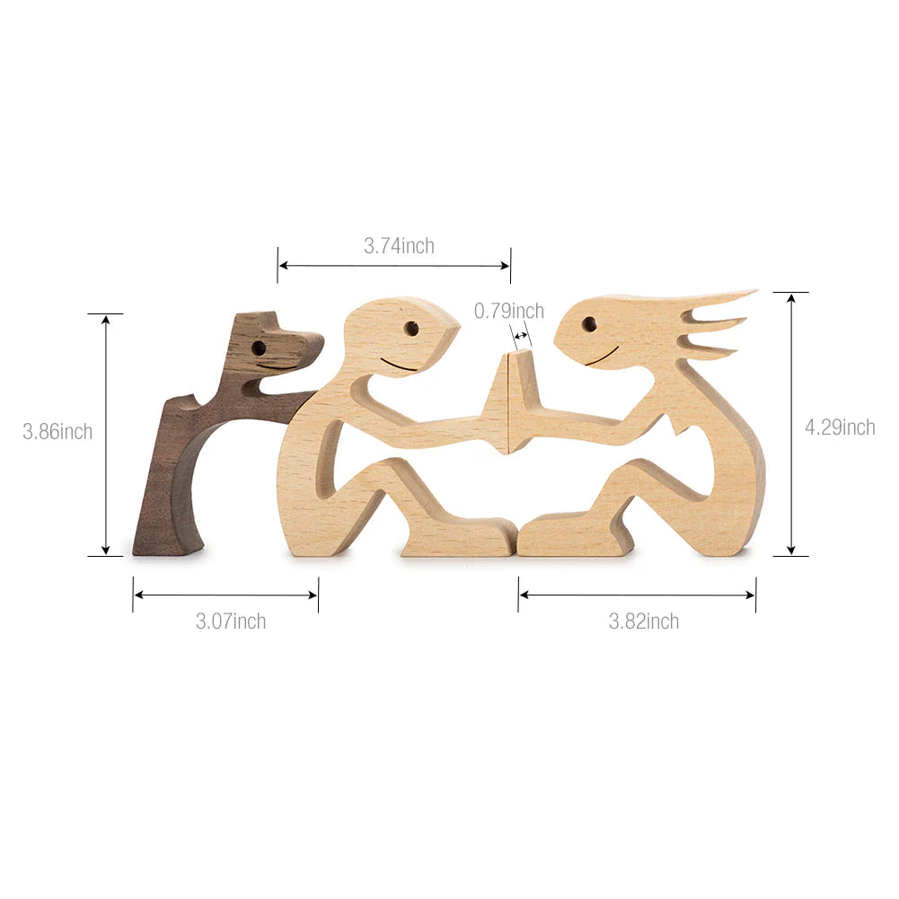 NordicPaws – Elegante Houten Hondenbeelden met Scandinavische Charme