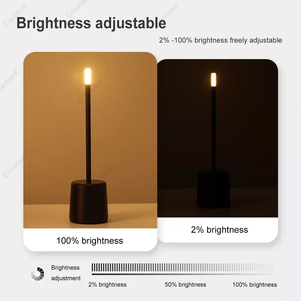 LumiTouch – Luxury LED Table Lamp with Stepless Dimming and Elegant Crystal Shade