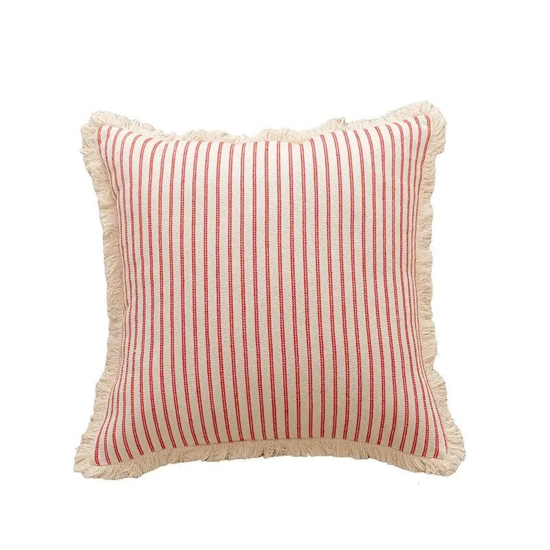 NordicLuxe – Jacquard Cushion Covers with Elegant White Frill