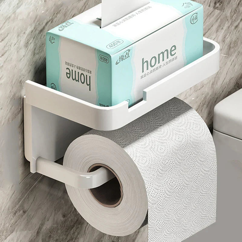 AeroShelf – Modern Toilet Paper Holder with Stylish Storage Shelf