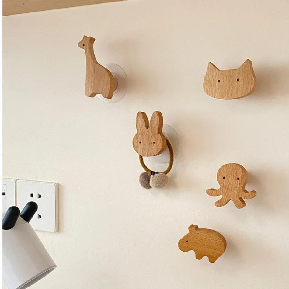 NordicPals – Playful Wooden Wall Hooks with Scandinavian Elegance