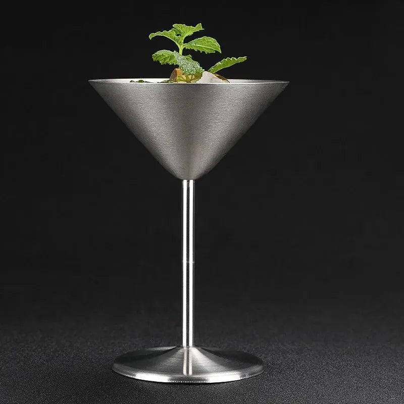 LuxeSip – Stainless Steel Martini Cocktail Glasses with Double-Walled Insulation