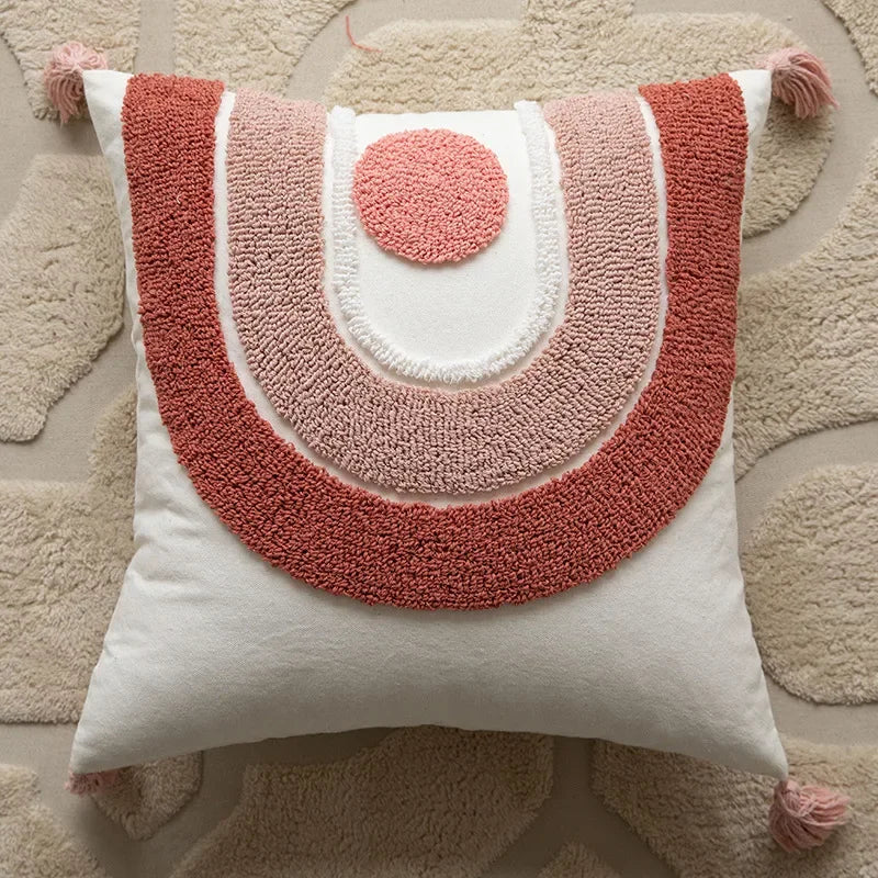 NordicVibes – Luxe Geometrische Tufted Kussenhoes voor Elegante Interieurs