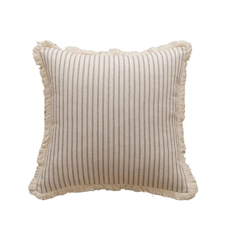 NordicLuxe – Jacquard Cushion Covers with Elegant White Frill