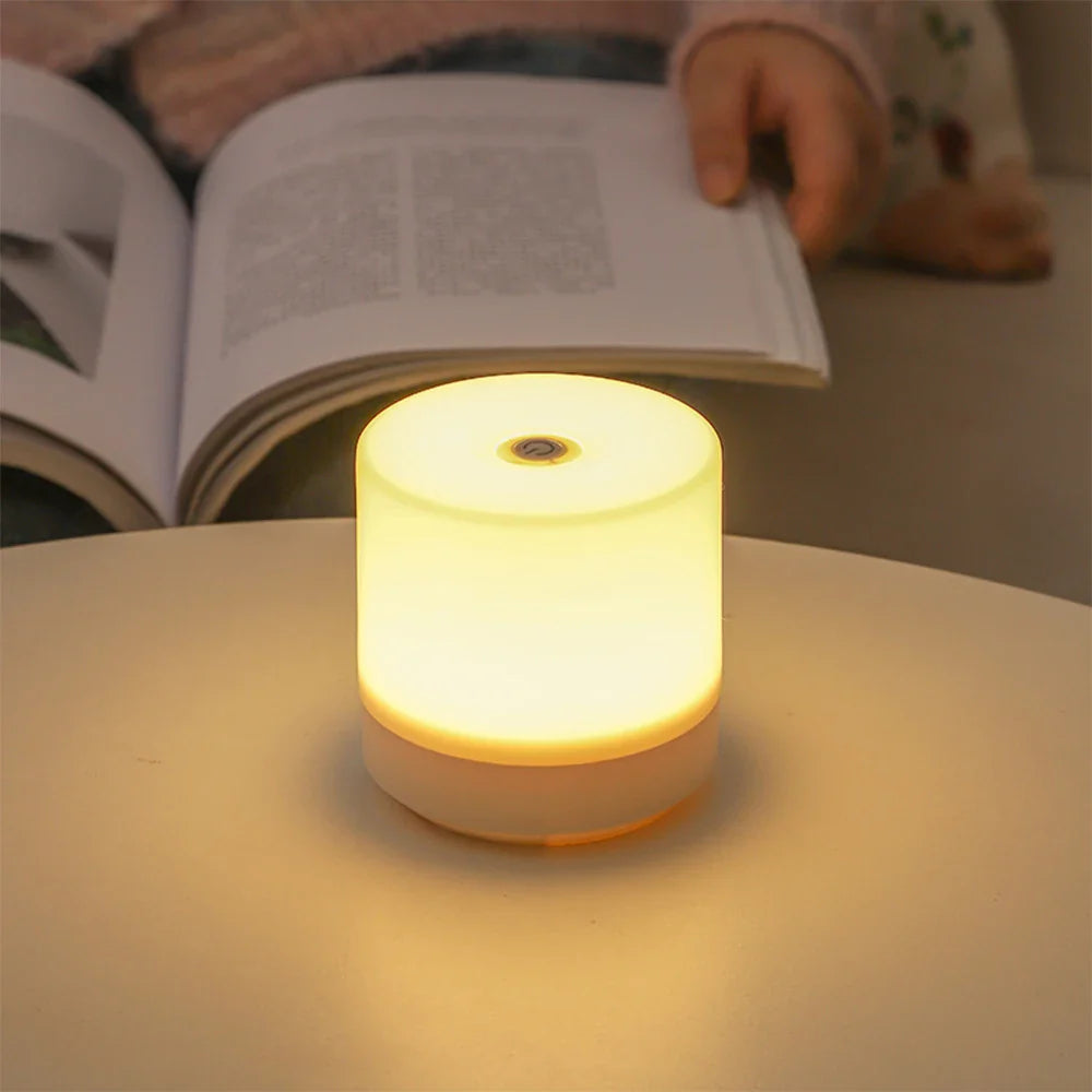 GlowEase – Compact LED Night Lamp with Touch Dimming