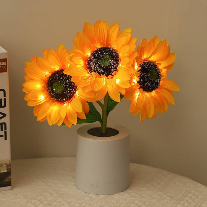 GlowFlora – Luxury LED Table Lamp in the Shape of a Sunny Sunflower