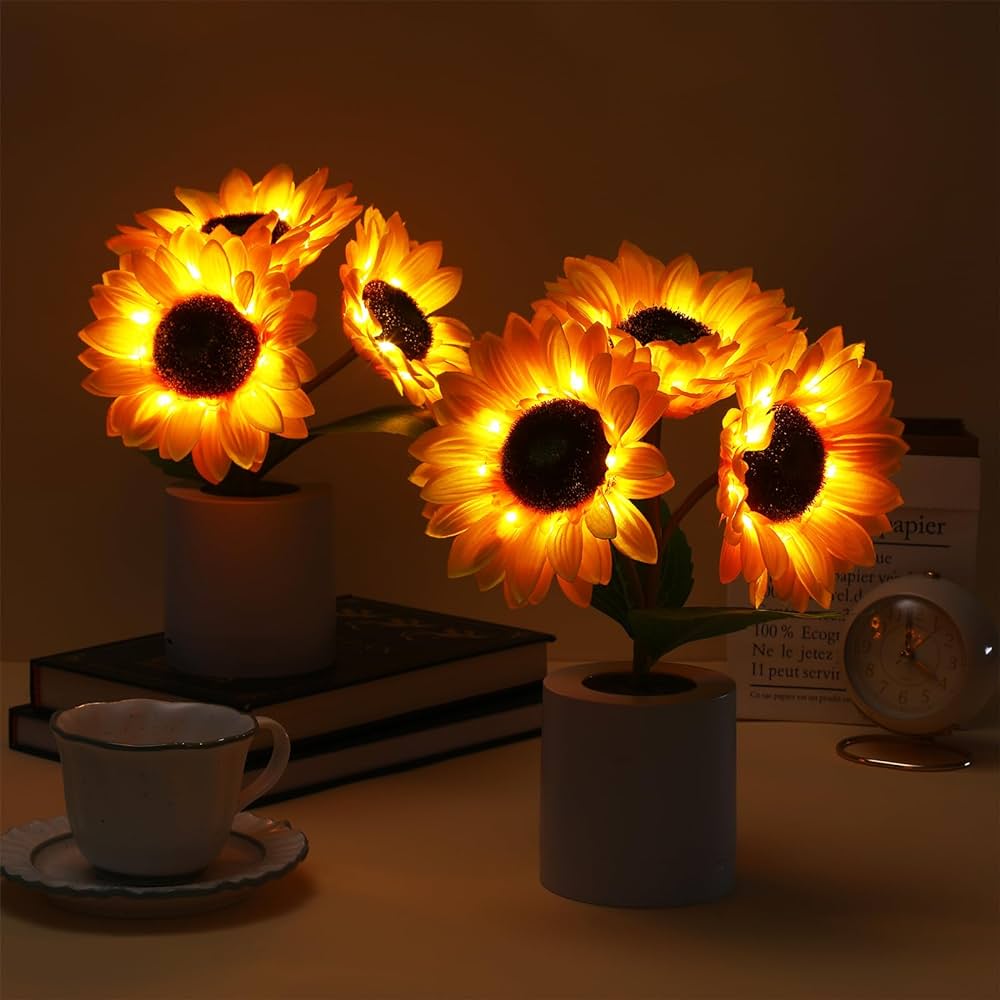 GlowFlora – Luxury LED Table Lamp in the Shape of a Sunny Sunflower