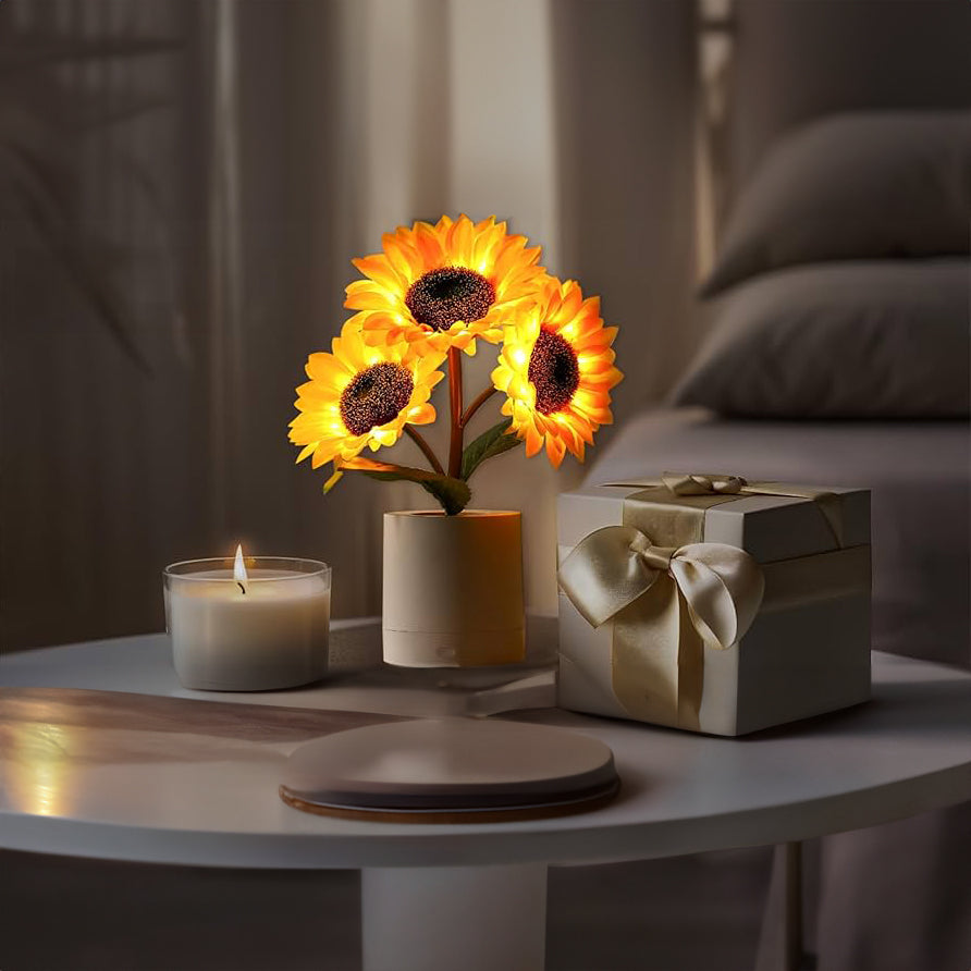 GlowFlora – Luxury LED Table Lamp in the Shape of a Sunny Sunflower
