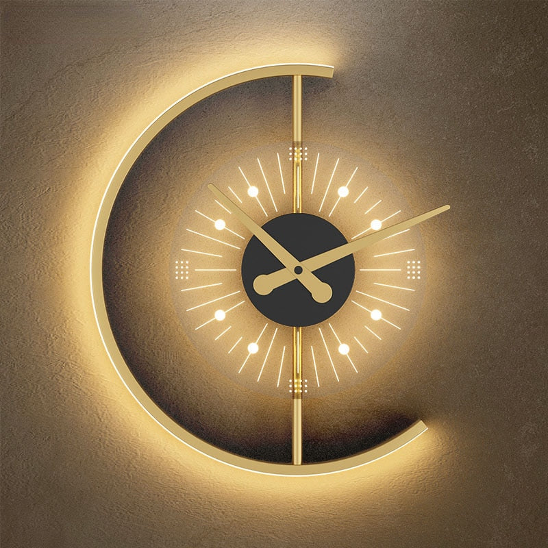 LumiChron Elegant LED Wall Clock – Stylish Light Accent for a Modern Interior