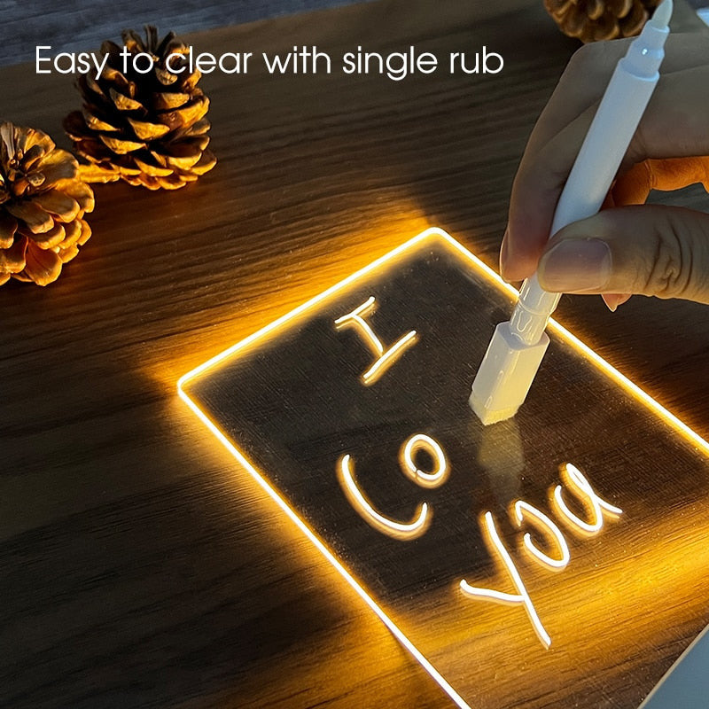 GlowLove – Creatieve LED Lamp met Wisselende Kleuren en Berichtenbord