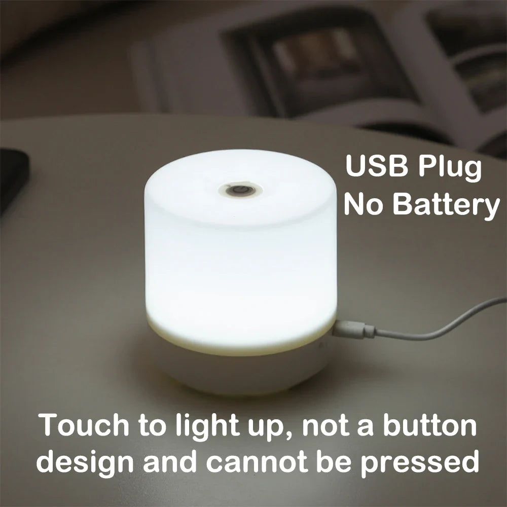 GlowEase – Compact LED Night Lamp with Touch Dimming