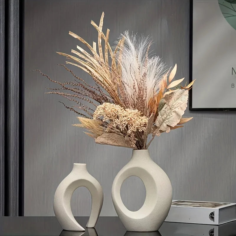 VaseCharm – Modern Ceramic Vase Set with Elegant Boho Style