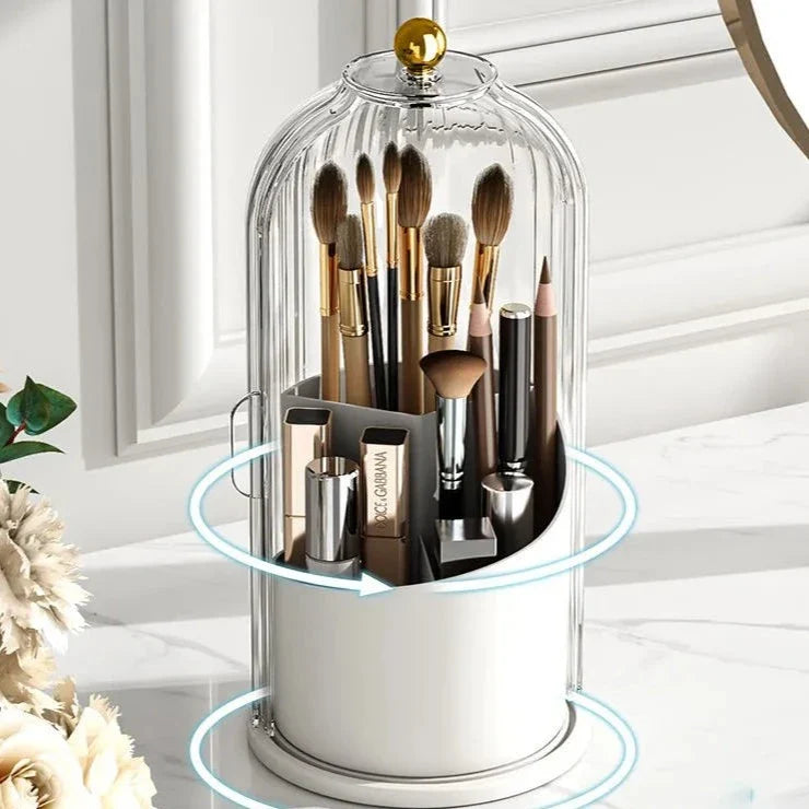 OrganizeLuxe – Luxury Acrylic Cosmetics Organizer with 360° Rotation