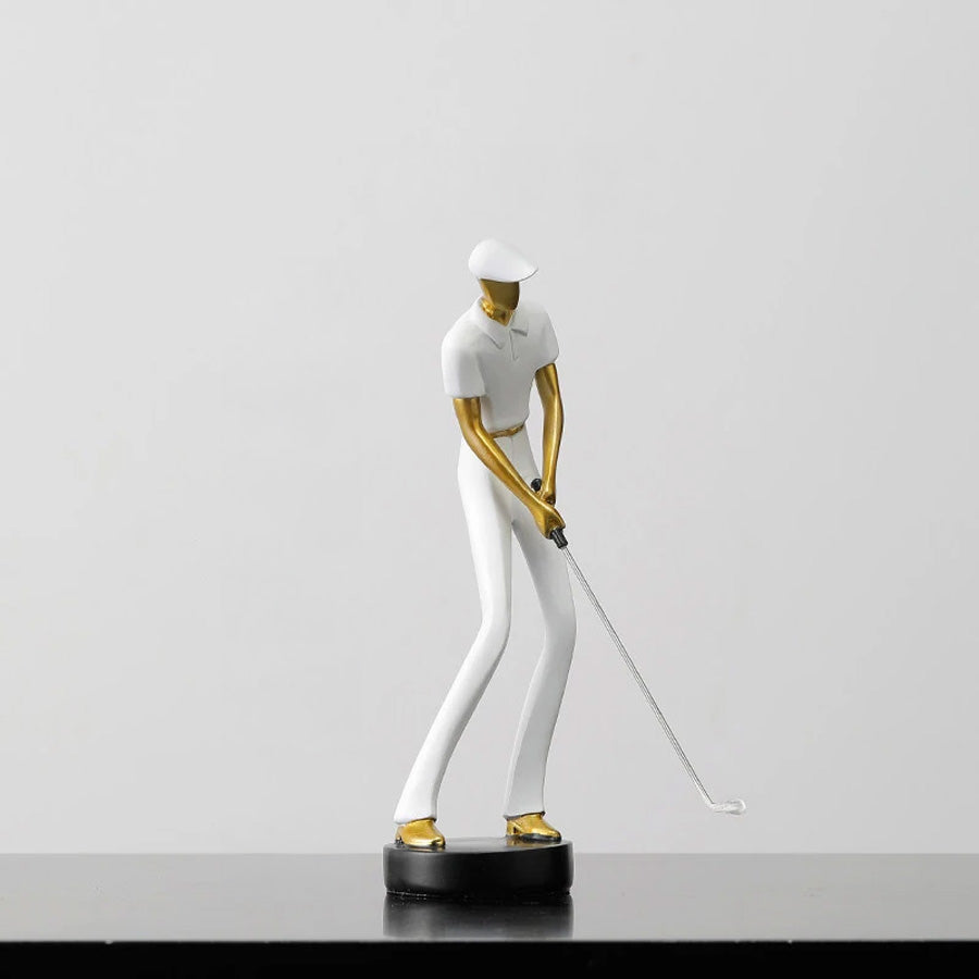 Gilded Motion – Figurines with Dynamic Golf Swing