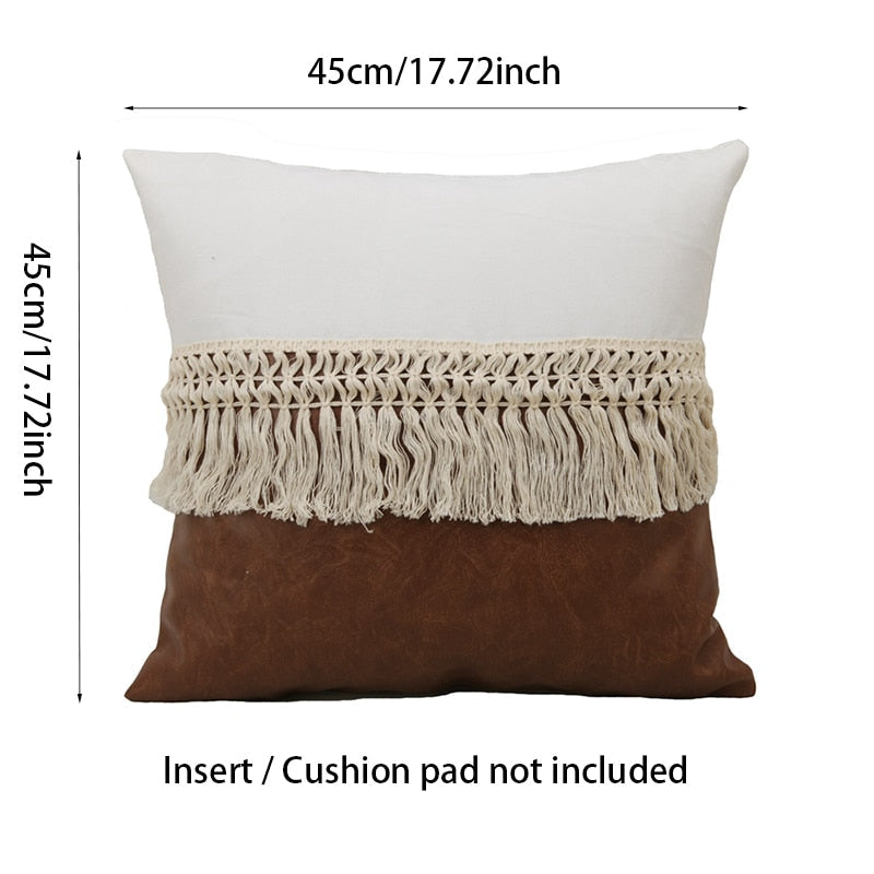 LumiTassel Luxe Pillowcase Set – Boho Elegance for a Stylish Interior