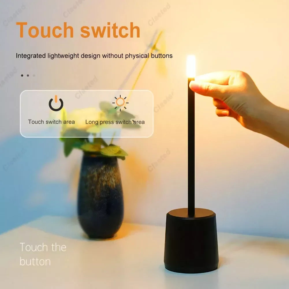LumiTouch – Luxury LED Table Lamp with Stepless Dimming and Elegant Crystal Shade