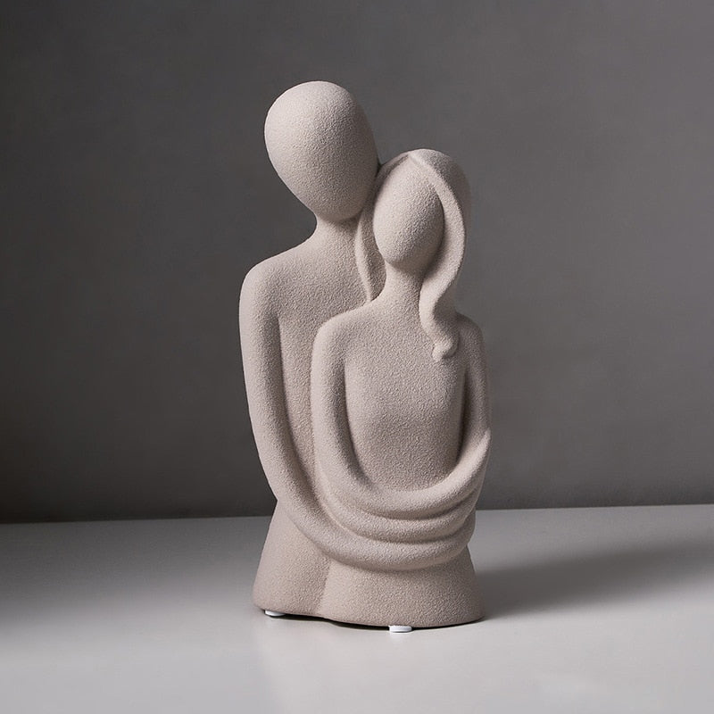 EternaLuxe – Ceramic Statue of Eternal Love with Modern Elegance