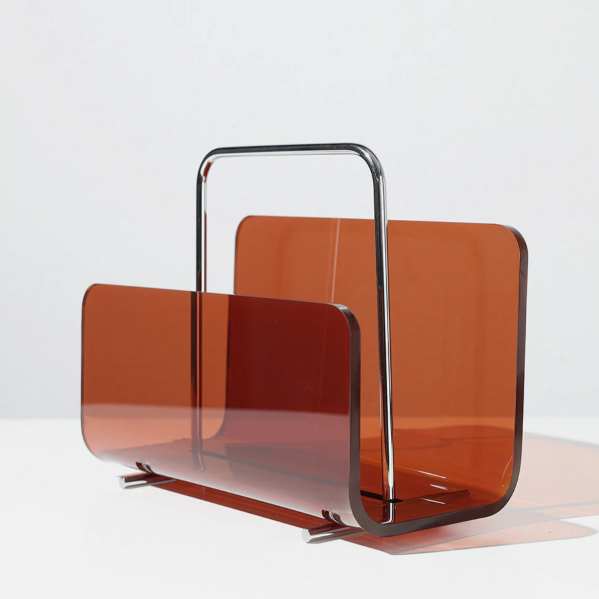 SpectraRack – Transparant Acryl Tijdschriftenrek & Draagbare Boekenkast
