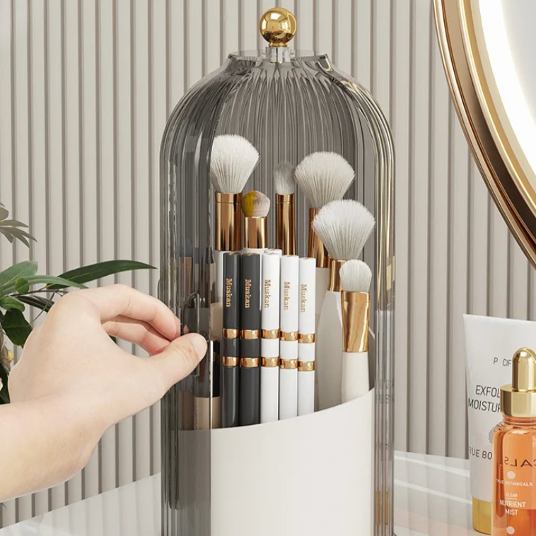 OrganizeLuxe – Luxury Acrylic Cosmetics Organizer with 360° Rotation