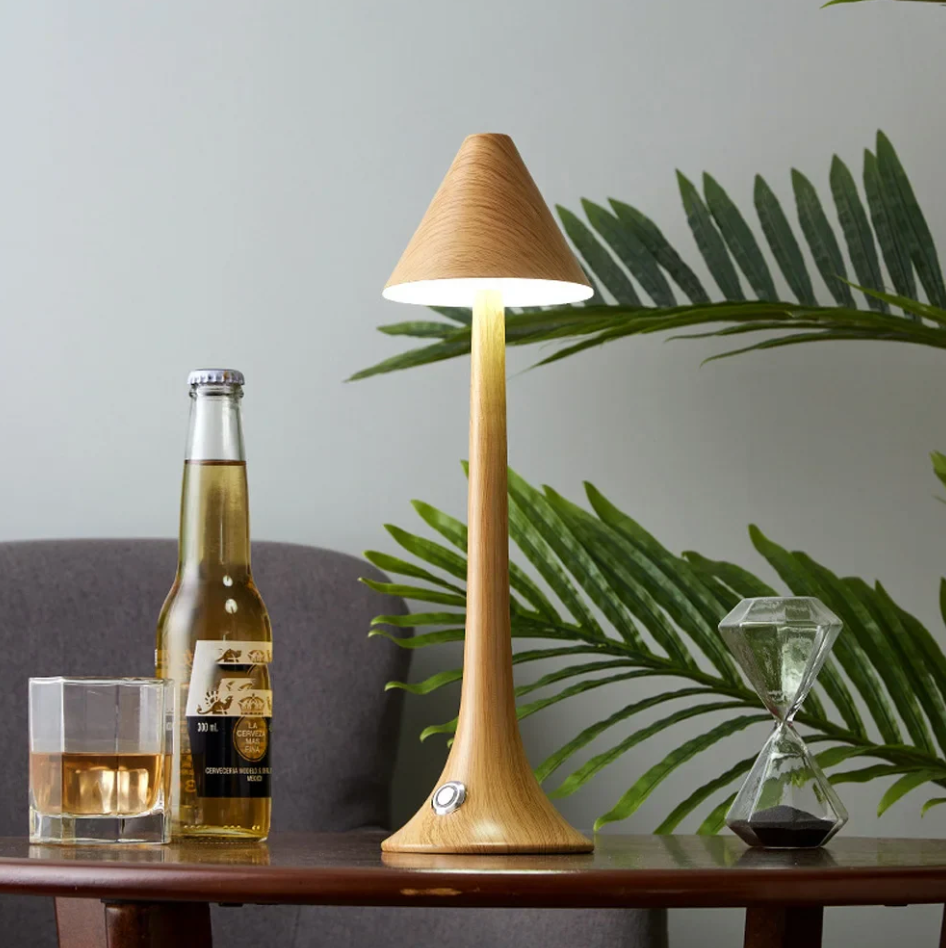 WoodLume – Dimmable LED Table Lamp with Elegant Wooden Design