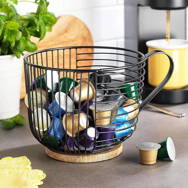 MokkaLuxe Stylish Kitchen Organizer – Elegant Storage for a Refined Coffee Corner