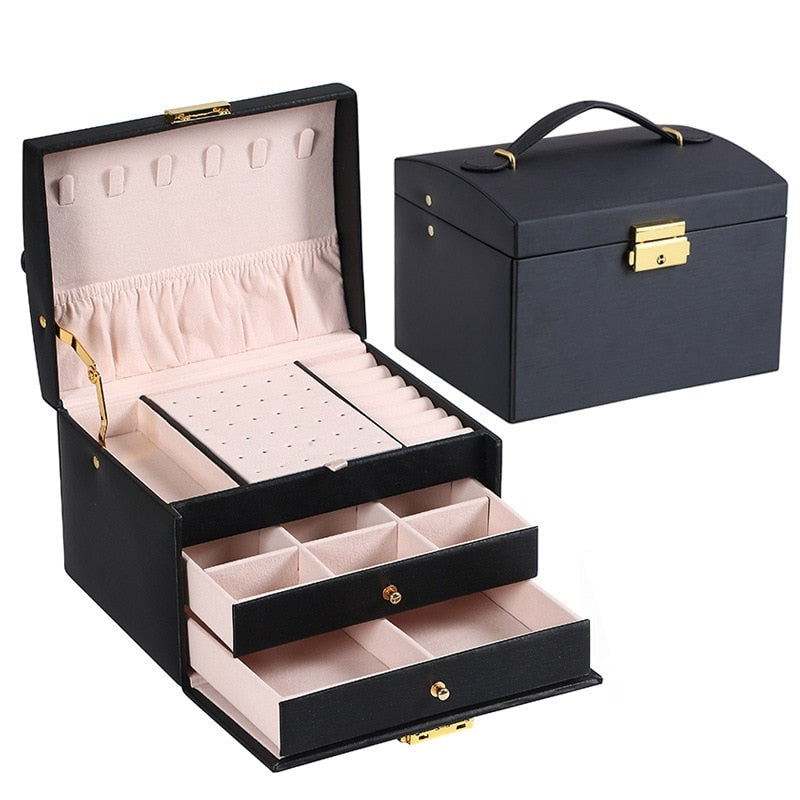 LumiVogue Luxe Jewelry Organizer – Stylish Travel Case for an Organized & Elegant Look