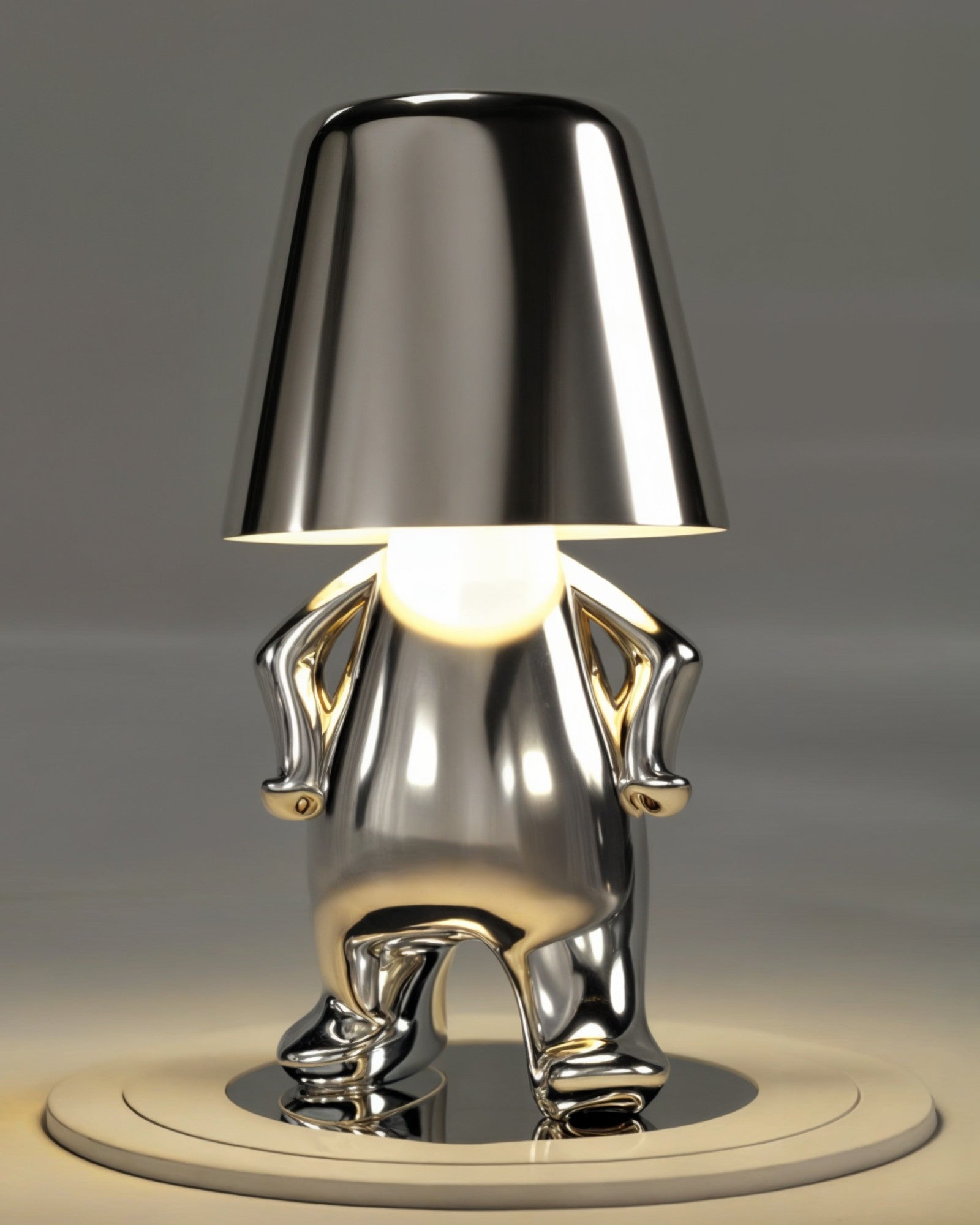 GleamTouch – Gold-colored USB-Rechargeable Table Lamp, Dimmable and Compact